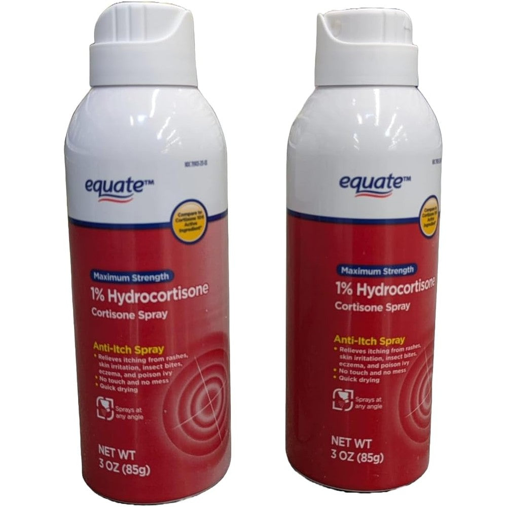 Equate Maximum Strength Anti-Itch Continuous Spray front view for rash relief
