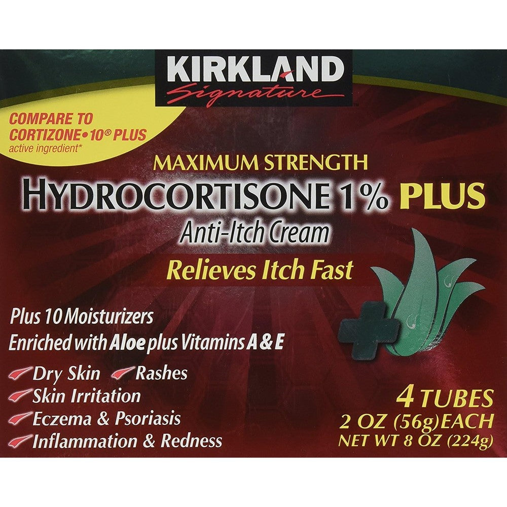 Kirkland Signature Hydrocortisone 1 Percent Cream front view anti itch treatment