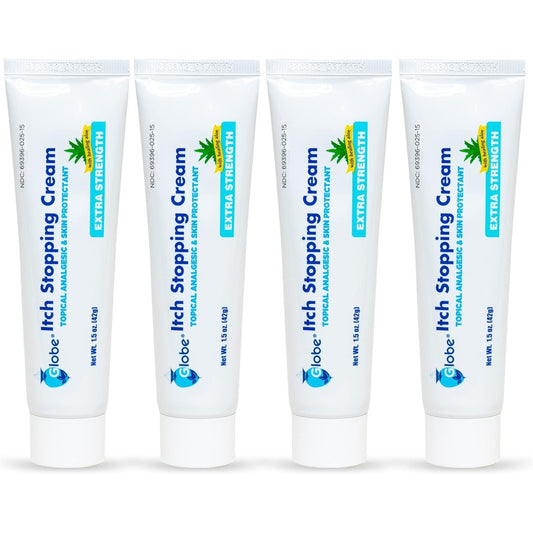 Globe Extra Strength Itch Stopping Cream front view for insect bite relief.