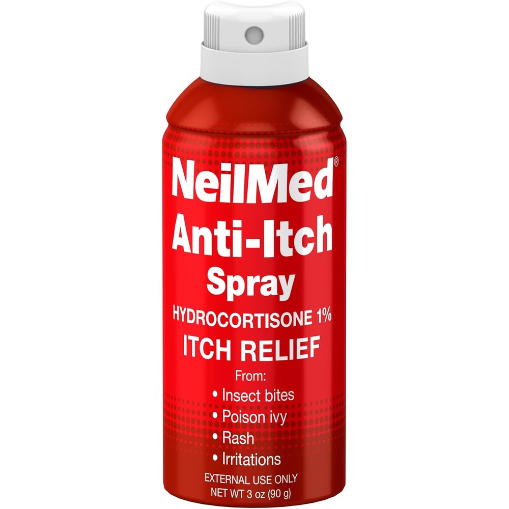 NeilMed Anti Itch Relief Spray 3 ounce front view for fast-acting skin soothing.