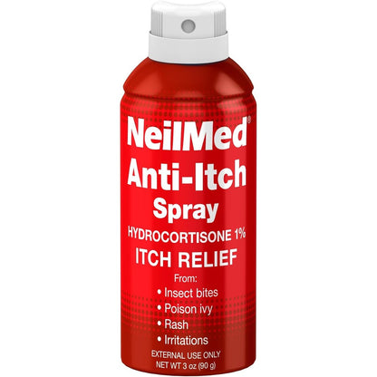 NeilMed Anti Itch Relief Spray 3 ounce front view for fast-acting skin soothing.