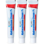 CareAll Hydrocortisone 1% Cream pack of 3 tubes front view anti-itch treatment.