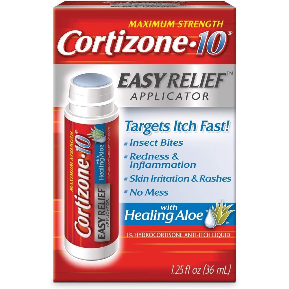 Cortizone-10 Easy Relief Applicator front view for maximum strength itch relief.