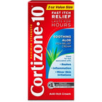 Cortizone-10 Maximum Strength Soothing Aloe Itch Relief Cream front view of 2 ounce tube.