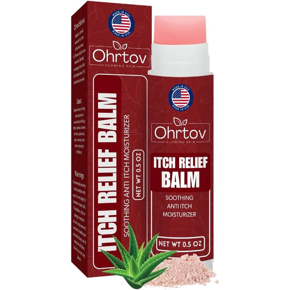 Badger Bug Bite Itch Relief Balm Stick front view showing organic packaging.