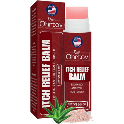Badger Bug Bite Itch Relief Balm Stick front view showing organic packaging.