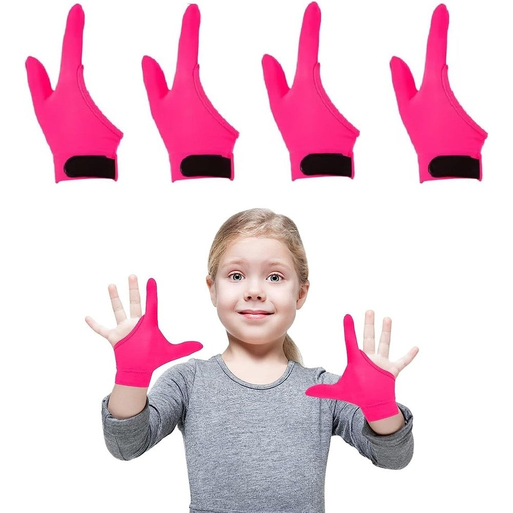 Yxmeiguo kids thumb sucking guard gloves front view pink color fabric habit breaker