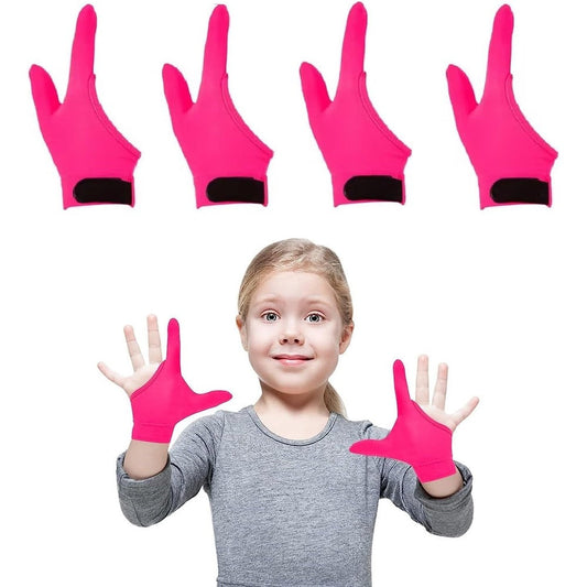 Yxmeiguo kids thumb sucking guard gloves front view pink color fabric habit breaker