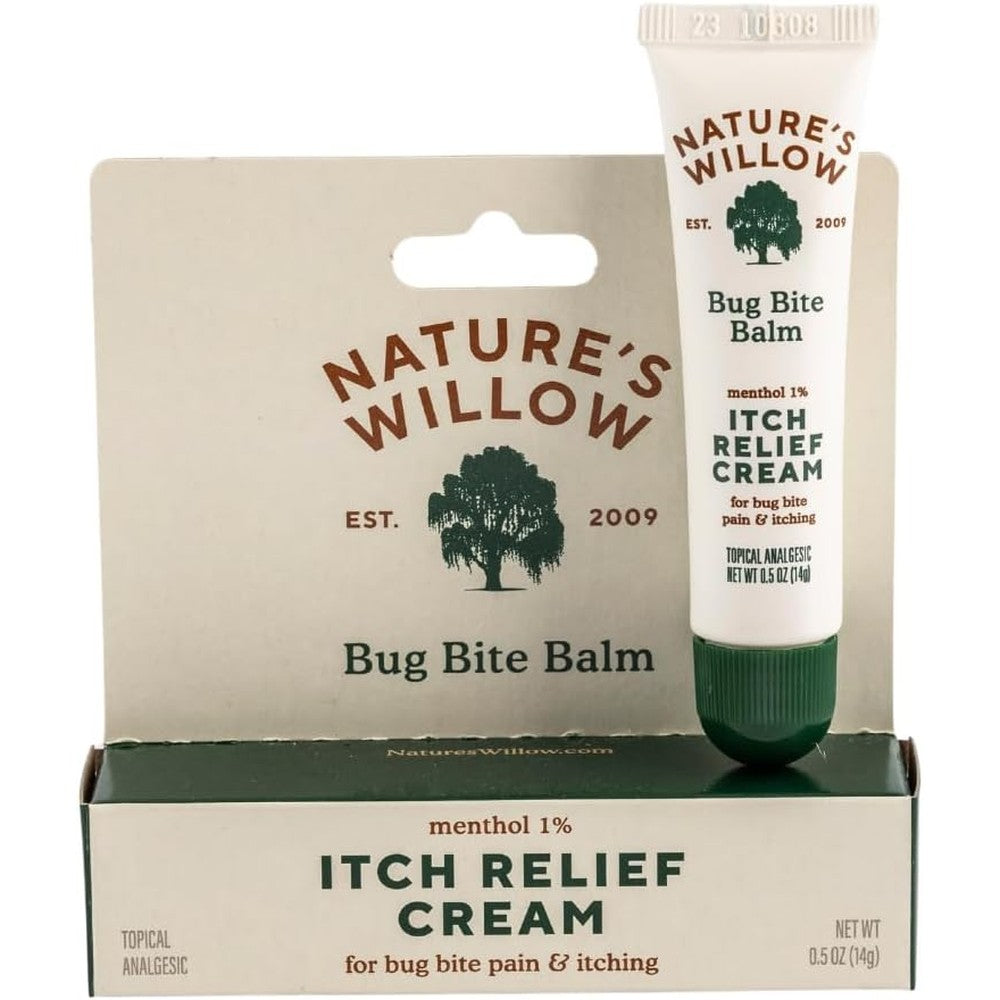 Nature's Willow Bug Bite Balm half ounce tube front view for natural insect bite relief