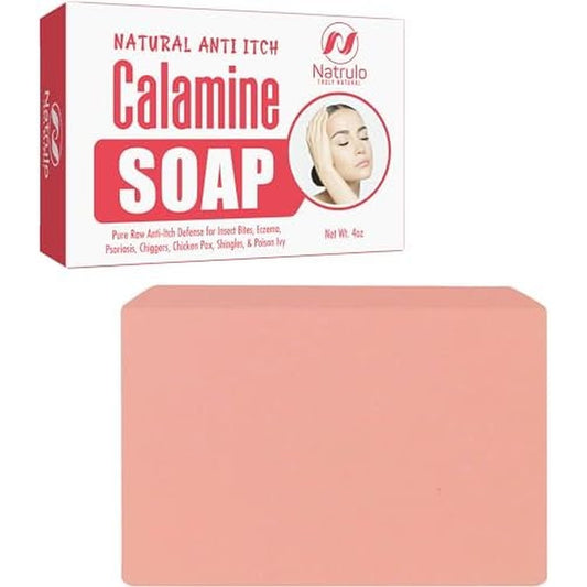 Natrulo natural fast acting itch relief soap bar front view for eczema relief