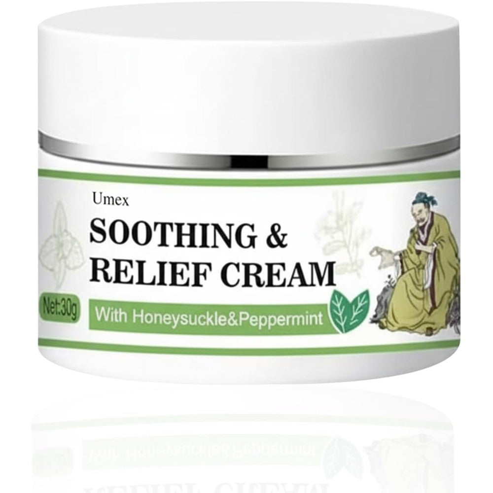 Umex Intensive Itch Relief Cream 1.06 Ounce front view packaging showing herbal ingredients