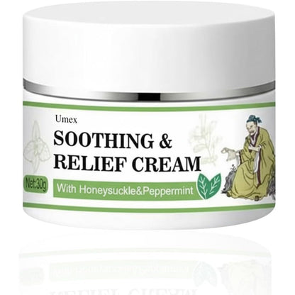 Umex Intensive Itch Relief Cream 1.06 Ounce front view packaging showing herbal ingredients
