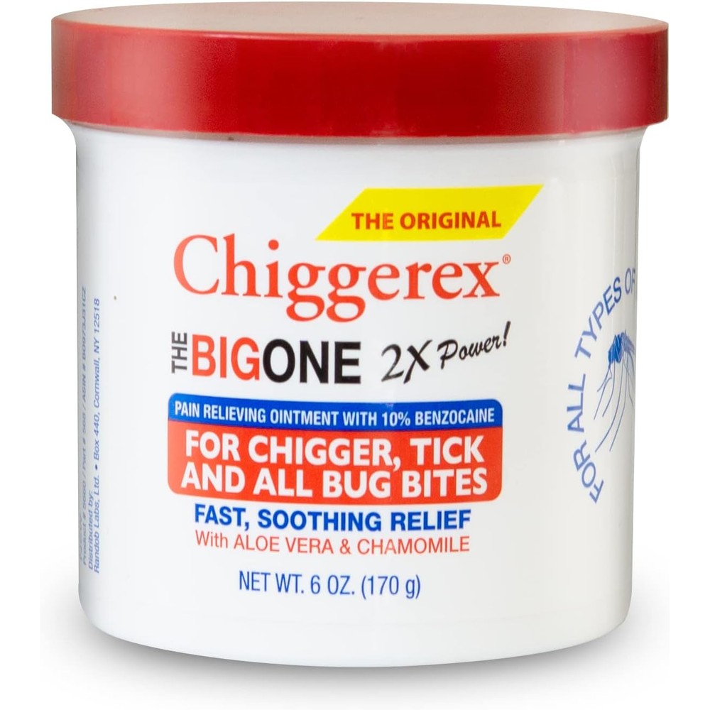 Chiggerex 2X Power First Aid Medicated Ointment 6 Ounce front view container