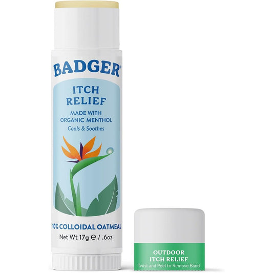 Badger Bug Bite Itch Relief Stick front view for mosquito bite relief