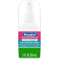 Benadryl Extra Strength Itch Cooling Spray front view for bug bite relief.
