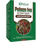 Natrulo Poison Ivy Soap Bar front view packaging for natural anti itch skin cleansing