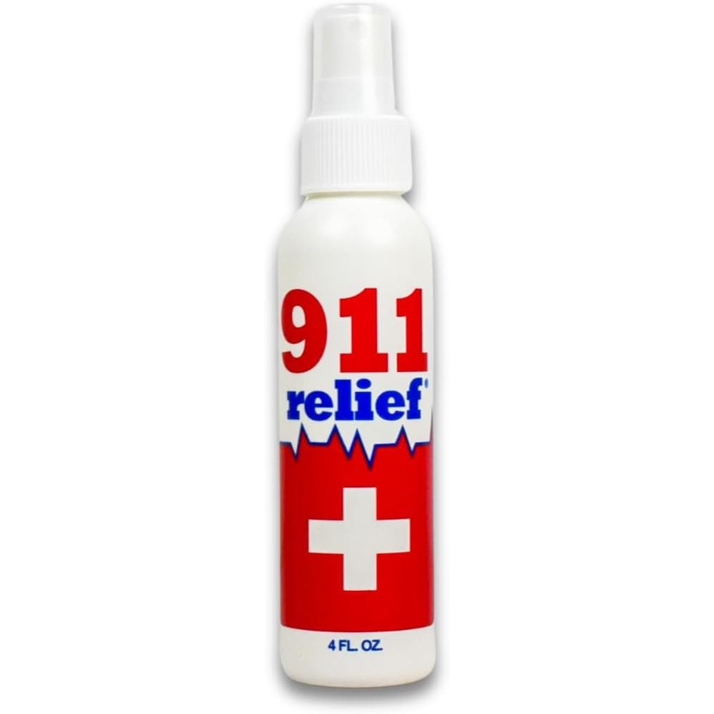 911 Relief Fast Acting Itch Relief Spray front view for mosquito bite relief