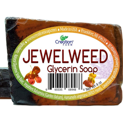 Creation Farm Jewelweed Hand Made Soap two pack front view for poison ivy itch relief