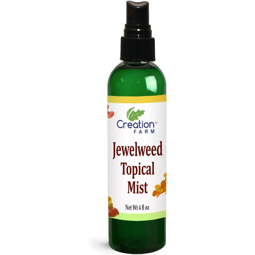 Creation Pharm Jewelweed Spray 4 Ounce front view bottle for poison ivy itch relief