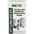 Tecnu Ivy Complete Kit packaging showing front view of the poison ivy and oak rash treatment box