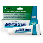 CareAll Anti-Itch Cream 1.25 Ounce front packaging view showcasing the dual active ingredients for outdoor irritation relief.