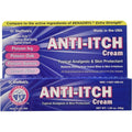 Dr. Sheffield Anti Itch Cream with Histamine Blocker front view packaging for topical skin relief.