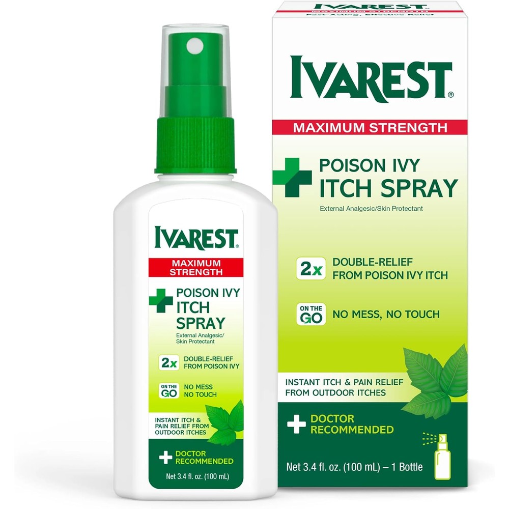 Ivarest Maximum Strength Poison Ivy Itch Spray front view bottle