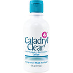 Caladryl Clear Topical Analgesic Lotion 6 Fluid Ounce front view bottle for fast acting itch relief