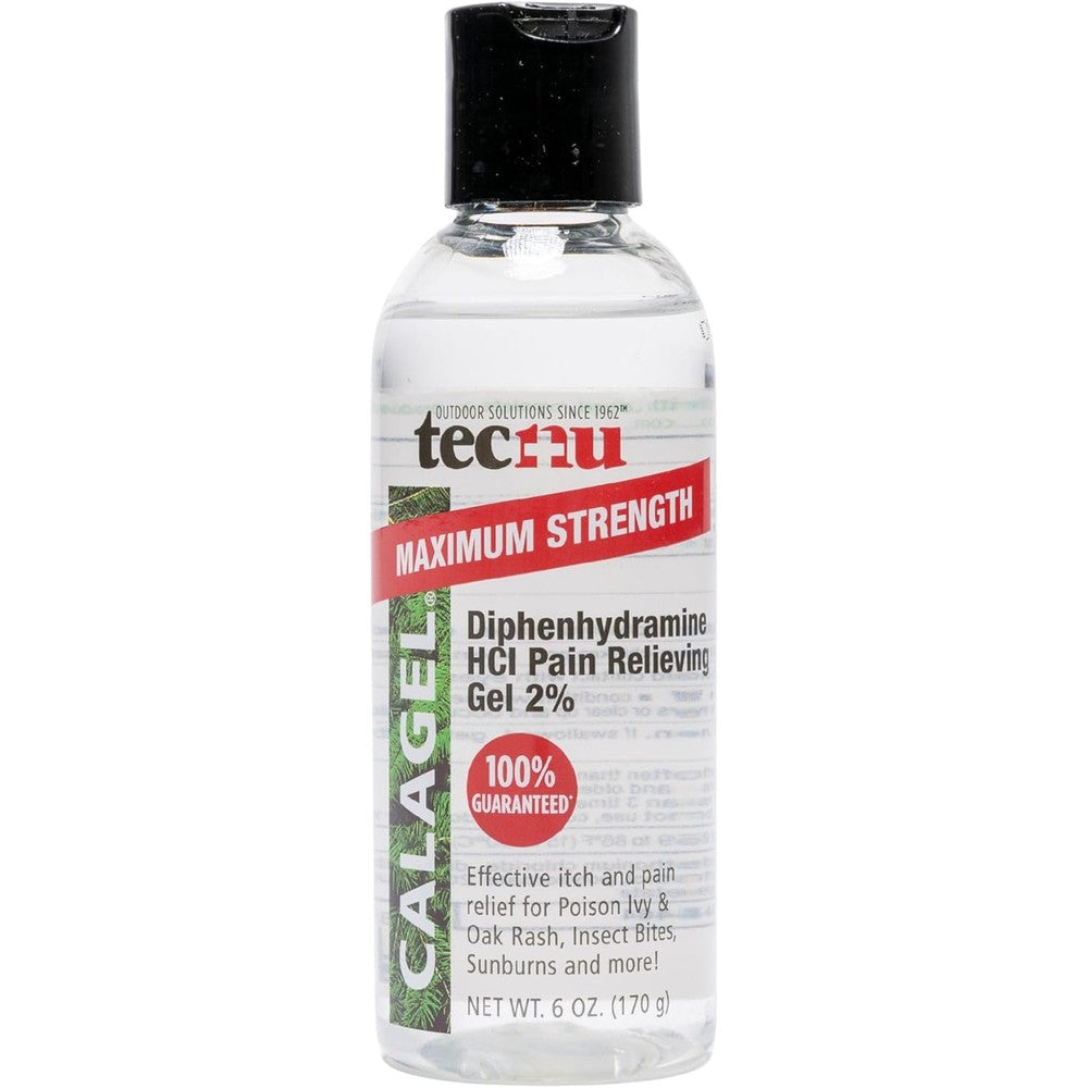 Tec Labs Calagel Clear Gel front view bottle for soothing bug bites