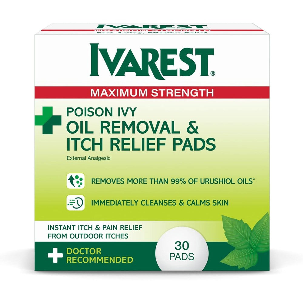 Ivarest Poison Ivy Oil Removal and Itch Relief Pads front packaging view