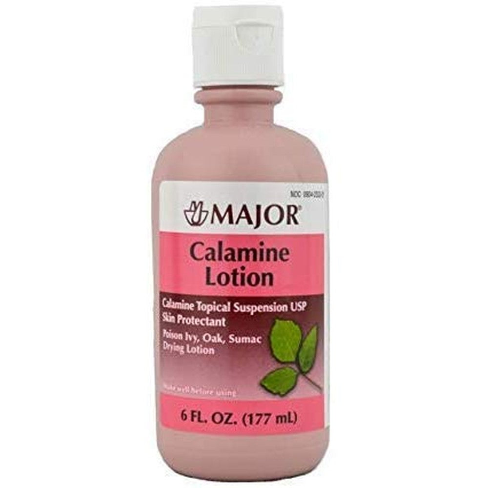 Major Calamine Drying Lotion Topical Suspension USP Skin Protectant front view