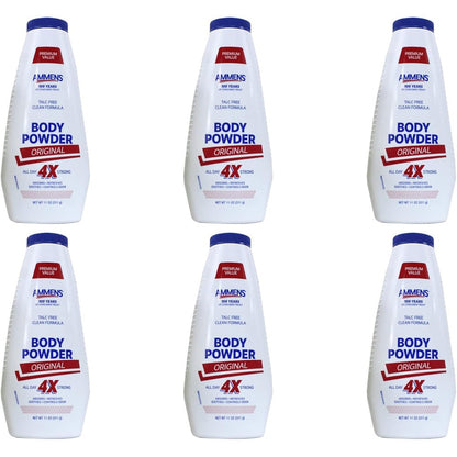 Ammens Original Medicated Body Powder talc free formula front view pack of six