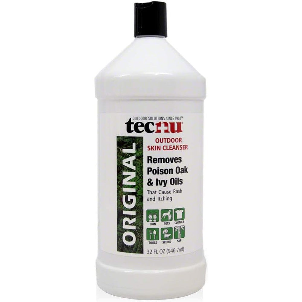 Tecnu Original Poison Oak And Ivy Outdoor Skin Cleanser thirty two fluid ounce front view bottle
