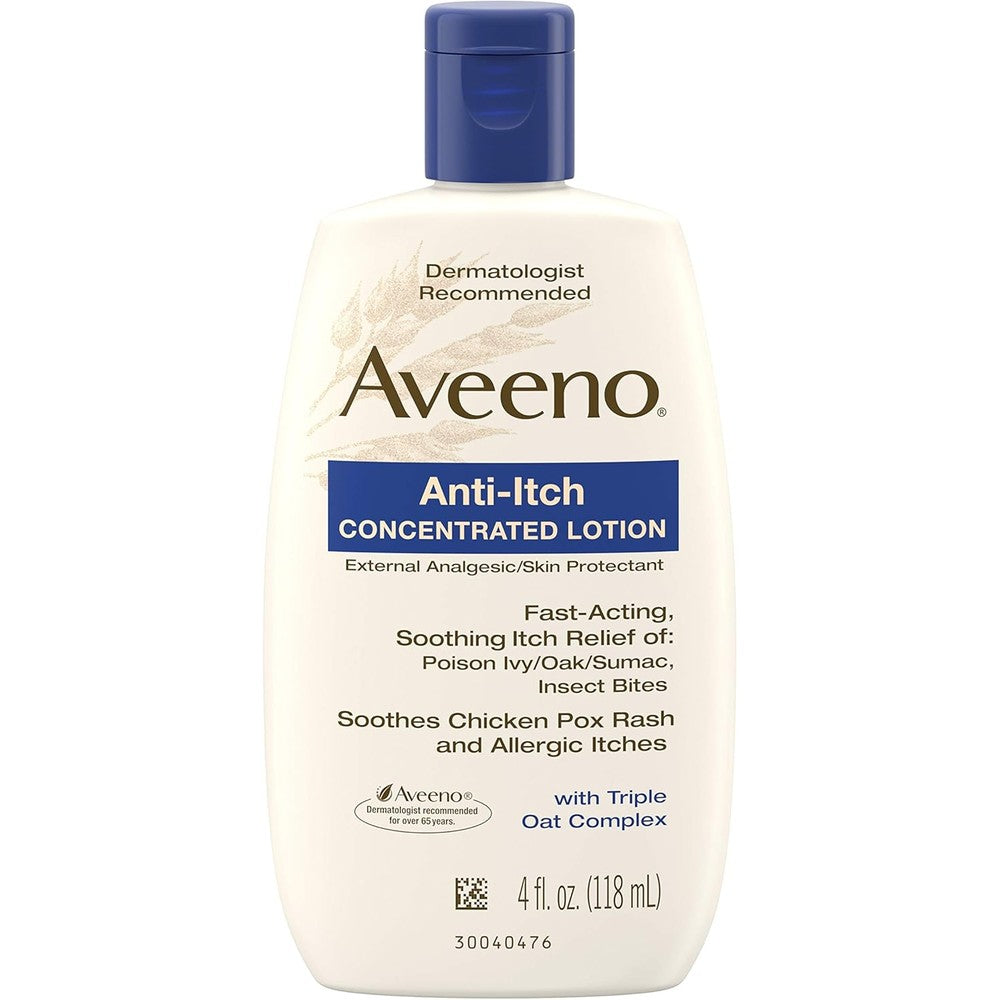 Aveeno Anti Itch Concentrated Lotion front view for skin relief
