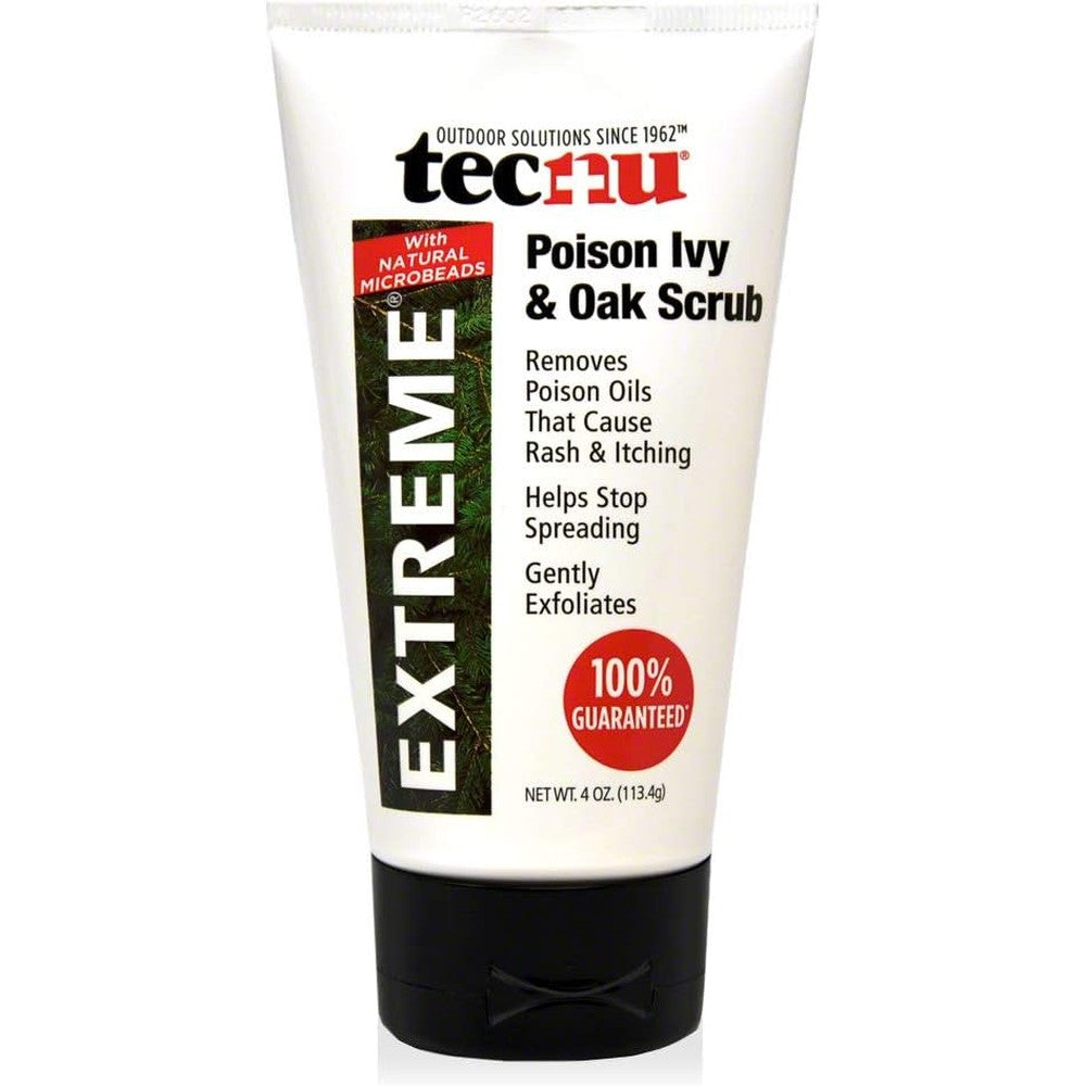 Tecnu Extreme Poison Ivy and Oak Scrub 4 Ounce front view for itch relief.