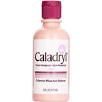 Caladryl Calamine Skin Protectant plus Itch Relief Lotion 6 Fluid Ounce front view bottle for soothing skin irritations