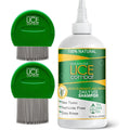 NatulabUSA Lice Combat Shampoo and two combs kit front view for natural lice removal.