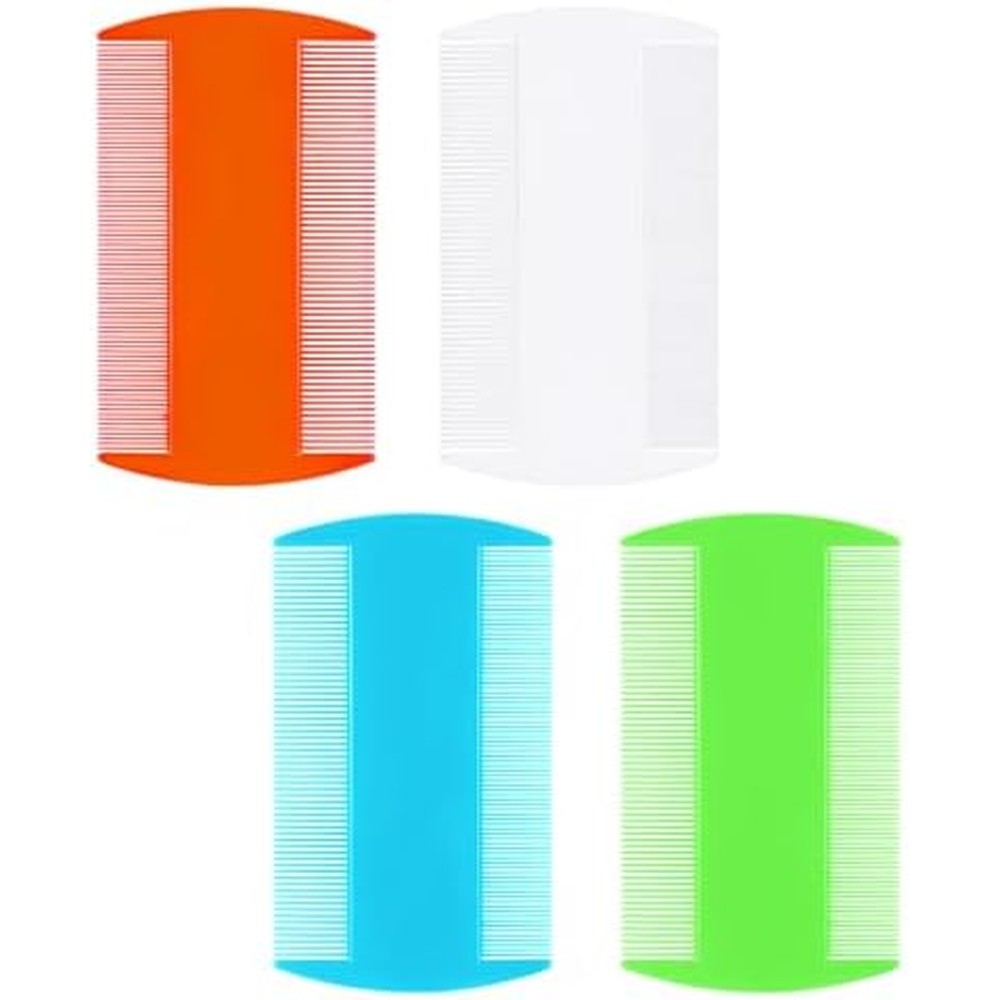 Labota 7 Pcs Lice Comb Set front view showing multicolor double sided plastic combs.
