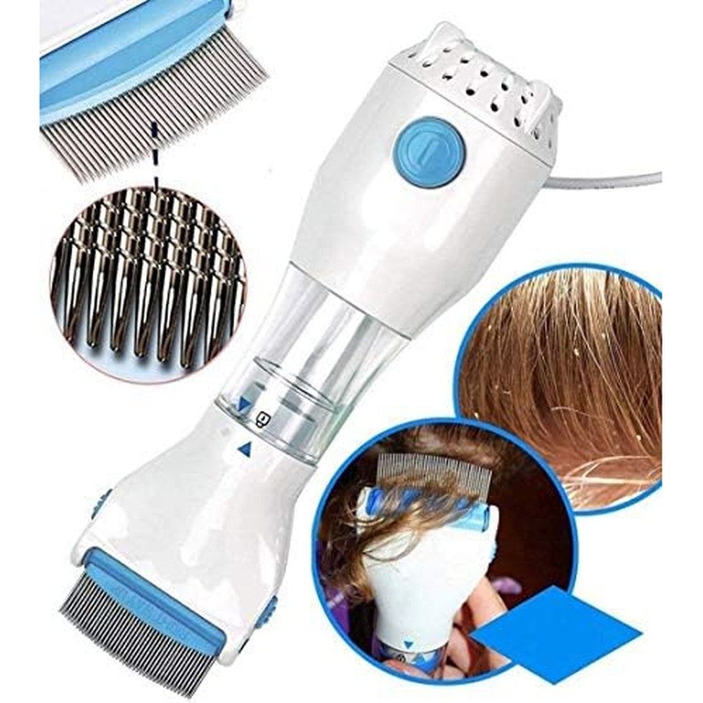 Quacc 3pcs Lice Combs front view of white double sided nit removers
