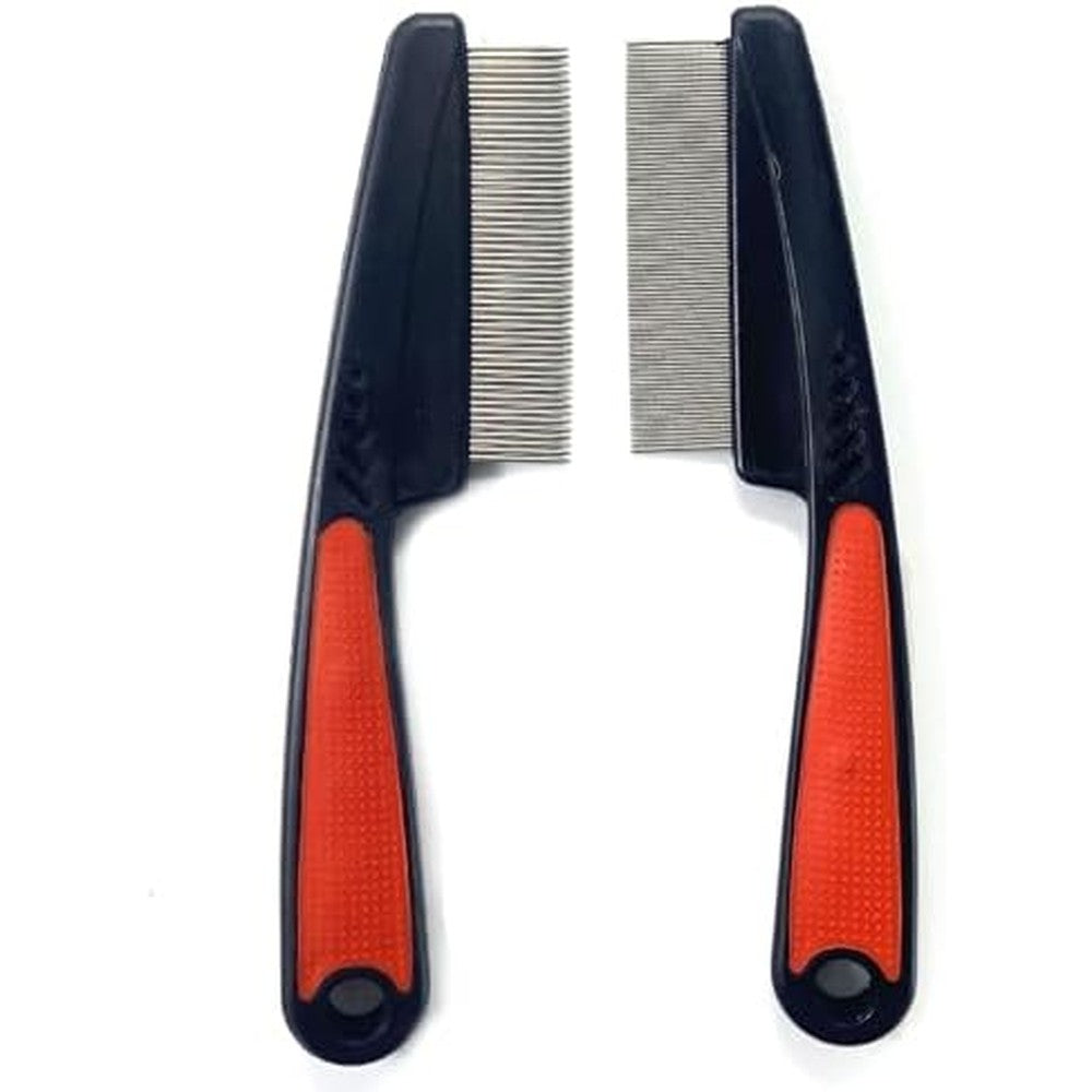 Qiyuda 12 Piece Lice Comb set front view multicolor grooming tools