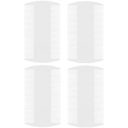 55 TRENDS 10 piece lice comb set front view stainless steel teeth