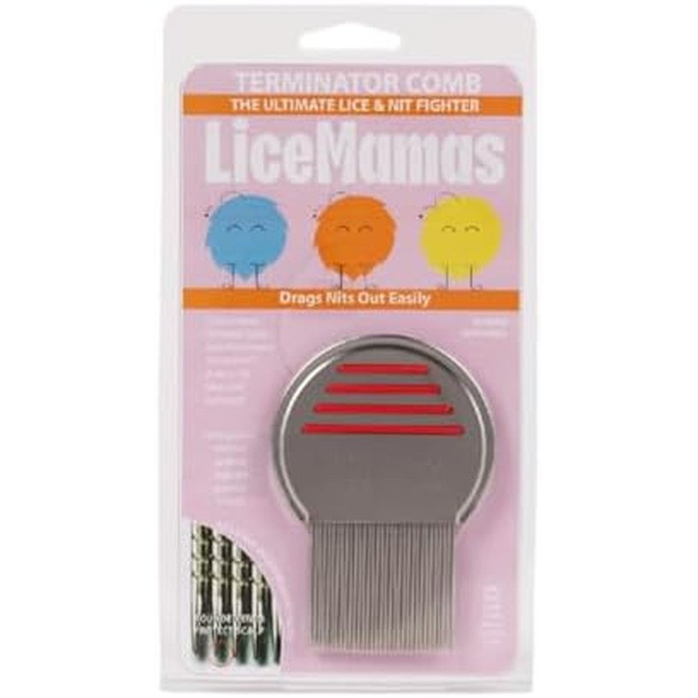 Bremorou 4 Piece Lice Combs front view showing double sided fine teeth.