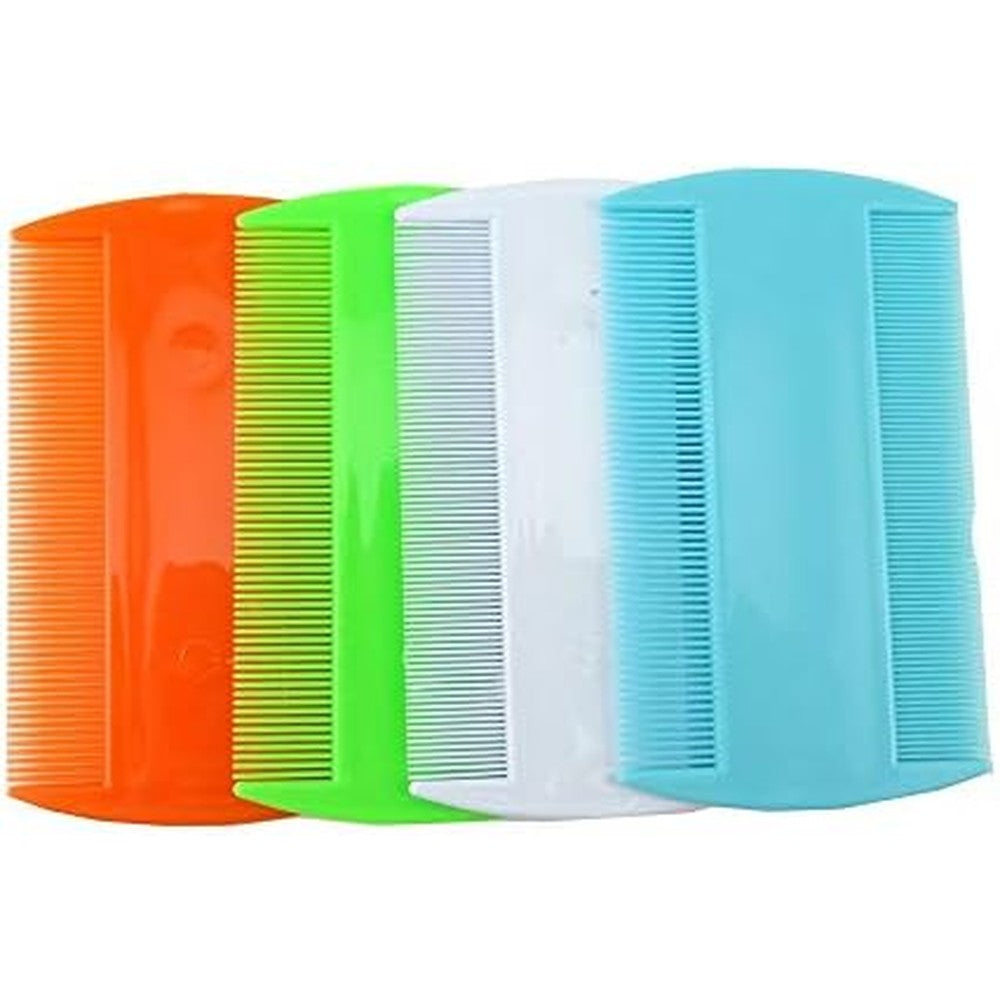 Adamson Lice Comb Duo front view of pink and purple stainless steel nit combs.