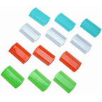 BinaryABC plastic flea lice combs 12 pieces pack front view showcasing multiple vibrant colors.