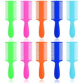 Yolev 6 Piece Head Lice Comb front view of multicolored double sided combs.