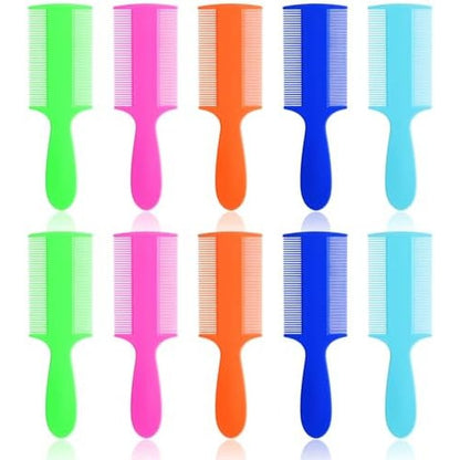 Yolev 6 Piece Head Lice Comb front view of multicolored double sided combs.