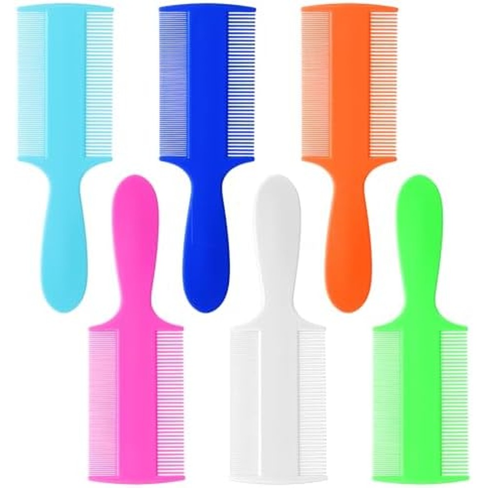 Ymapinc 6 Piece Lice Comb set front view in multiple colors for family use.