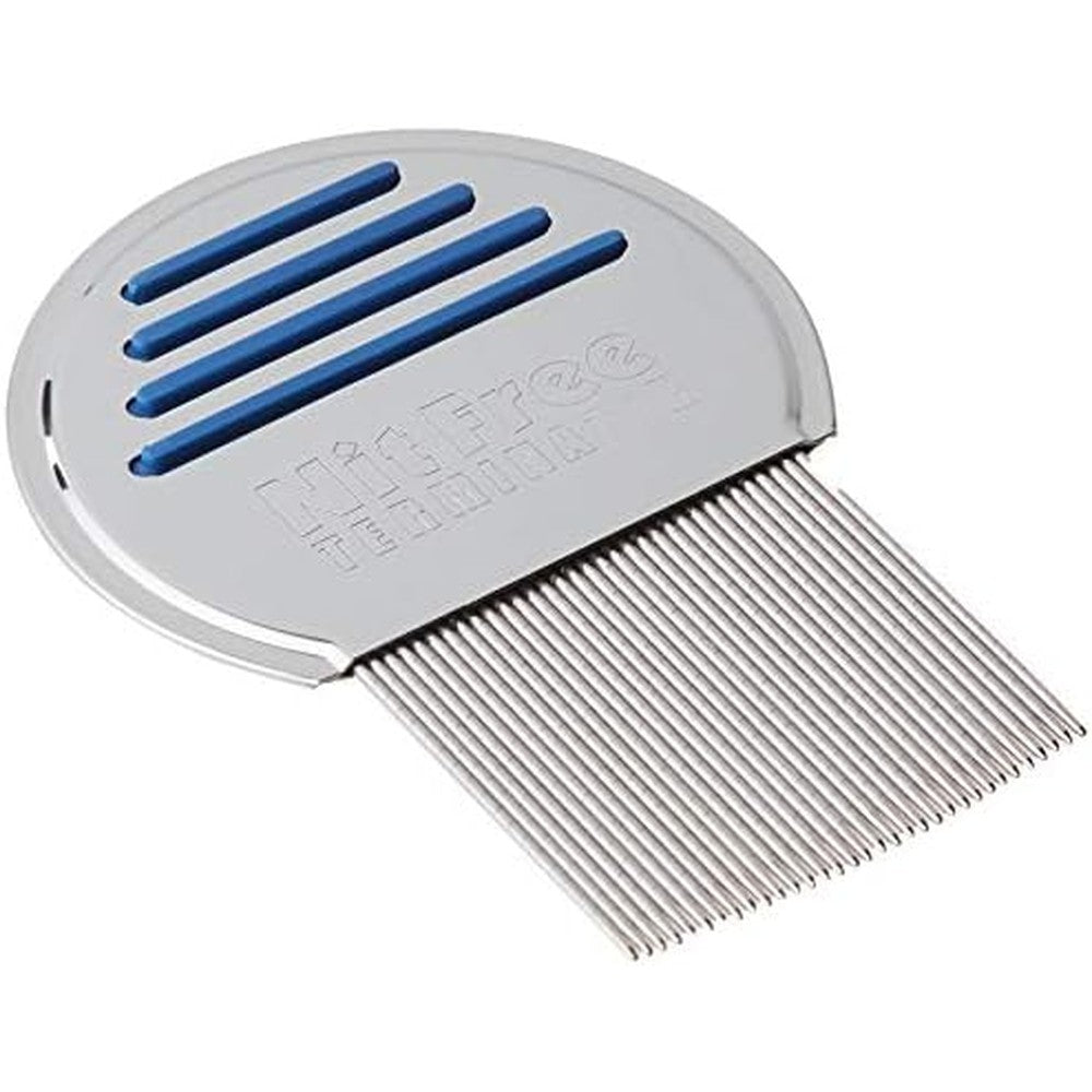 Fairy Tales Terminator metal lice comb front view for professional nit removal.
