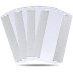 55 TRENDS 4 piece flea comb set front view white double sided lice removal tools for hair