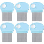 Boao Head Lice Remover set front view sky blue combs